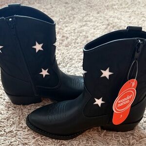 Wonder Nation Girls Star Western Cowgirl Boots Size: 3